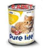 Pure Life Kuzu Etli Pate Yavru Kedi Konserve Mama 400G 6 adet