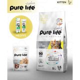 Pure Life Plus Kitten Yavru Kedi Maması 1,5 kg + Paste + Ödül Maması Hediyeli Paket Set