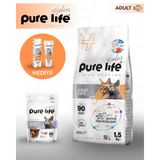 Pure Life Plus Somonlu Kedi Maması 1,5 Kg + Malt Paste + Ödül Maması Hediyeli Set PURECAT-A04