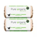 Pure Organic Orta Boy Organik Yumurta Pure Organic Orta Boy Organik Yumurta 2 x 10'lu