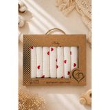 Pure Plus 7'li %100 Pamuklu Bebek Ağız Mendili | Penye Omuz Örtüsü | Hassas Ciltler İçin Tasarlanmış | Kutulu - 20x20 cm