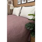 Pure Serisi Çift Kişilik Müslin Yatak Örtüsü (220×240) %100 Pamuk, 4 Kat, Doğal Nefes Alabilen Kumaş - Mürdüm - 220 x 240 cm