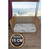 Pure Sleep 100x100x15 ALEZ HEDİYELİ Bebek ve Çocuk yatağı Beşik ve Park yatak Sünger anne yanı Full ortopedik