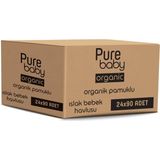 Pure Wipes Organik Pamuklu 24x90 cm 2160 Yaprak Islak Havlu