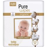 Pure Wipes Organik Pamuklu Bebek Islak Mendil 3X90 Adet 1 Adet