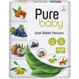 Pure Wipes Pure Baby Bebek Islak Mendil 4X50 Adet (4 Adet)