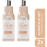 Pure With Vitamin Topçuklu Hindistan Cevizi Özlü Nemlendirici Duş Jeli – 2X400 ml