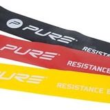Pure2Improve P2I200280 Siyah - Sarı - Kırmızı 3'lü Mini Pilates Bandı Seti