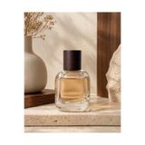 PureBottle Cam Yeniden Doldurulabilir Kolonya Parfüm Şişesi 100 Ml-Kapaklı Premium Boş Parfüm Şişesi-Ahşap kapak