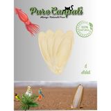 PureCanpati 4 Adet Temizlenmiş Mürekkep Balığı (Kalamar) Kemiği 7-8cm ve Tutacak