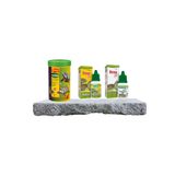 PureCanpati Kara Kaplumbağası Yem, Vitamin ve Kabuk Koruyucu Jel Seti - Otçul Sürüngenler İçin - 250 ml Yem, 15 ml Kabuk Koruyucu Jel, 30 ml Multivitamin