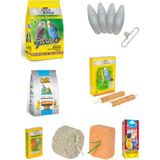 PureCanpati Muhabbet Kuşu Ihtiyaç Seti (Yem,vitamin,kraker,mürekkep Balığı,enerji Blok,mineral Blok)