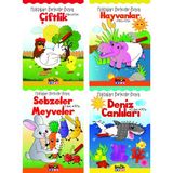 Purecanpati Noktaları Birleştir Boyama, Kodlu Boyama Okul Öncesi Etkinlik Kitap Boyama Seti - Noktaları Birleştir Boyama Set+8 Renk Sulu Boya