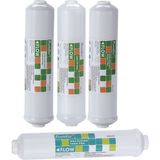 Purefer- Su Arıtma Cihazları 12'' Inline 4'lü Filtre Seti Nsf Sertifikalı