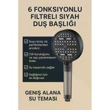 Pureflow 6 Fonksiyonlu Filtreli Duş Başlığı Su Tasarrufu Kireç Önleyici Su Arıtıcı