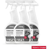Pureflow Armatür Banyo Temizleyici Kireç ve Leke Sökücü - Kirece ve Lekelere Karşı Etkili Çözüm! 750 ml x 3 Adet - 15