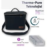 PUREFROST Anne Sütü Biberon Mama Saklama Soğutucu Termos Termal Çanta/5 Adet Thermo-pure Jel Paket Pf4 Baby