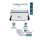 Purefrost PF30 Kamp Buzsuz Soğutucu Çanta, 30LT 16SAAT Soğuk TUTMA+12ADET Tp Jel Hediye