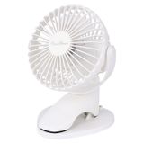 PureHome Taşınabilir Klipsli Fan Pilli, Güçlü Hava Akışına Sahip 3 Hızlı USB Şarj Edilebilir Mini Masa Fanı, 360° Döndürme Ultra Sessiz Kişisel Masa Fanı Ev Ofis Yatak Odası Yurt Arabası Kamp için (Beyaz)