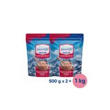 PureLife Himalaya Tuzu Set Granül Kristal Kaya Tuzu Pembe 500g X2 | Rafine Edilmemiş Doğal Tuz | Mineralli