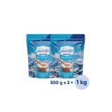 PureLife Himalaya Tuzu Set Ince Iyotlu Kristal Kaya Tuzu Beyaz 500g X2 | Rafine Edilmemiş Doğal Tuz | Mineralli