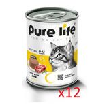 PureLife Pure Lıfe Yavru Kedi Kuzu Etli Yaş Püre Mama 400 gr x12 adet