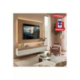 Purelıne Ledli Duvar Tv Ünitesi 140 Cm Meşe Beyaz