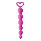 Pureloveadult Anal Beads Pembe Kalp Şekilli Tutma Halkalı Silikon Anal Plug Gizli Paket