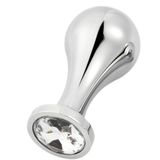 Pureloveadult Beyaz Müchever Taşlı Yuvarlak Anal Plug Butt Plug Küçük Boy