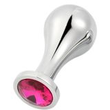 Pureloveadult Kırmızı Müchever Taşlı Yuvarlak Anal Plug Butt Plug Büyük Boy