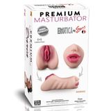 PureLoveAdult Realistik Dokulu Oral Anal Vajinal 3 in 1 Titreşimli Suni Vajina Mastürbatör Gizli Kargo