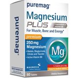 Puremag Plus 60 Tablet - Magnezyum Sitrat, Malat, Bisglisinat, Taurat Ve P-5-P Yüksek Saflıkta Mineral Kaynağı