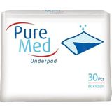 Puremed 60x90 Cm Kedi Köpek Çiş Pedi 30 Adet Kaymaz ve Yırtılmalara Dayanıklı
