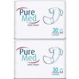 PureMed Bel Bantlı Tekstil Yüzey Large 30x2 Adet Hasta Bezi