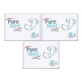 PureMed Bel Bantlı Tekstil Yüzey Large 30x3 Adet Hasta Bezi