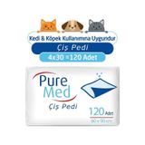 Puremed Kedi Köpek Çiş Pedi 60 x 90 CM 4 x 30 (120 Adet)