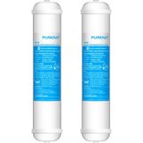 Purenat Buzdolabı ve Buz Makinesi Için Inline Su Filtresi (2 Paket), 1/4 "push Connect Post Karbon F