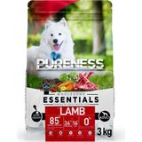 PURENESS Az Tahıllı Kuzu Etli Yetişkin Kuru Köpek Maması 3 KG %85 Hayvansal Protein Hassas Sindirim Hidrolize Protein Glukozamin & Kondroitin Eklem Sağlığı Koku Kontrolü Omega 3-6 Biotin Tüm Irklar