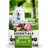PURENESS Az Tahıllı Tavuklu Yetişkin Kuru Köpek Maması 3 kg %85 Hayvansal Protein Hassas Sindirim Hidrolize Protein Glukozamin & Kondroitin Eklem Sağlığı Omega 3-6 Biotin Tüm Irklar