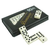 PUREPLAY Jumbo Klasik Domino Çift 6 Oyun Seti, Fildişi 28 parça Domino Seti Poatable PVC Kılıfta - Aile Geceleri, Parti Hediyeleri, Seyahat ve Her Zaman Kullanım, 2-4 Oyuncu
