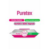 puretex Puretex Yüzey Temizlik Havlusu Pembe Çiçekler 6x100 (600 Yaprak)