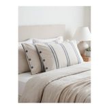 PureText | Puresense | %100 Pamuk Yıkamalı İpliği Boyalı Yastık Kılıfı | 50x70 cm | Gri Çizgili |