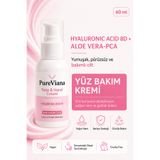 PureViana Nemlendirici Yüz Kremi 60ml – Hyaluronik Asit 8D + Aloe Vera + Cica – Bariyer Onarıcı, Yatıştırıcı