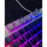 Pureysma Adventure Time 6'lı Keycap Seti | Rgb Uyumlu Mekanik Klavye Tuş Başlıkları | Cherry Mx Uyumlu - Beyaz- Siyah