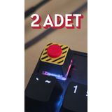 PUREYSMA Emergency Escape Button Keycap (2'li Set) | Mekanik Klavyelere Uygun Özel Tuş Başlığı | Kırmızı