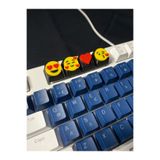 PUREYSMA LoveMoji Serisi – Aşk ve Kalpler 4’lü Emoji Keycap Seti Cherry MX Uyumlu Mekanik Klavye Tuş Seti,