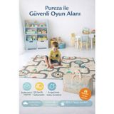 Pureza Çift Taraflı Katlanabilir Oyun Matı 200cmx130cmx1cm Kaymaz, Darbe Emici, Su Geçirmez, Bebek ve Çocuklar İçin |Taşıma Çantası Hediyeli (Yerli Üretim)