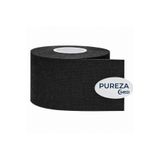PUREZA Kinesiyolojik Bandı Siyah/Sporcu Bantı, Ağrı için Kas Bandı Su ve Ter geçirmez| 5cmx5cm