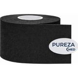 Pureza Kinesiyolojik Bandı Siyah/sporcu Bantı, Ağrı Için Kas Bandı Su ve Ter Geçirmez | Spor Yapışkan Bant | 5CMX5CM - 5 x 5 cm