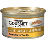 Purina 12x85 gr Gourmet Gold Somonlu Tavuklu Kedi Konservesi